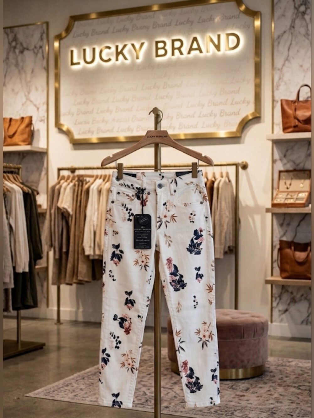 Lucky Brand Lolita Capri Floral Print Crop Pants NWT Size 12 / 31